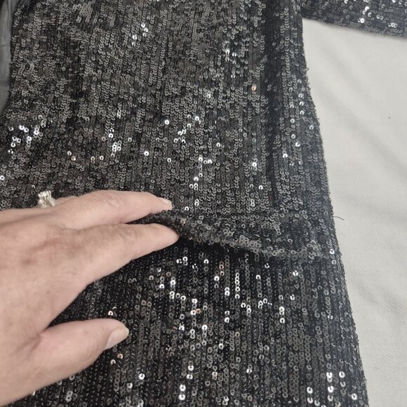 Steve Madden Women's Blazer Size S Sequined  Black No Button Long Sleeve (62) - Picture 7 of 15
